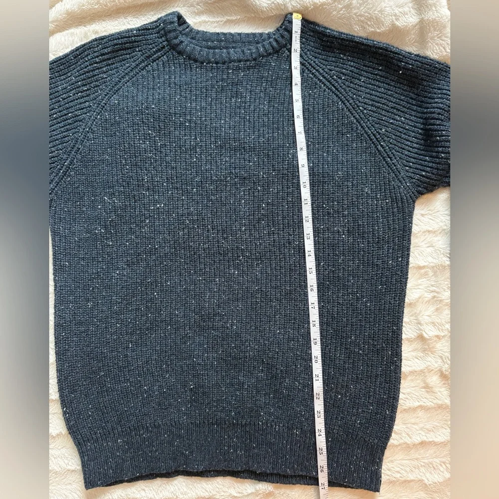 Original Weatherproof Vintage Wool Blend Blue Speckled Thick Winter Sweater